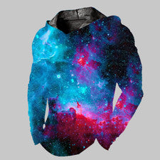 Sudadera Capucha Hombre Camiseta Colorido Cosmos Gráfico Moda Ligero Ultra Suave