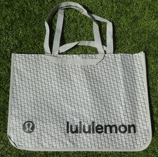 LULULEMON HOLIDAY REUTILIZABLE JUMBO BOLSO DE COMPRAS 22x15 con MANGO