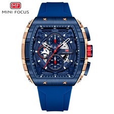 MINI FOCUS Reloj Hombre Silicona Rectángulo Fecha Reloj Pulsera Militar Niño Reloj Deportivo