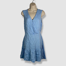 Vestido para mujer INC International Concepts azul sobrepelliz línea A talla M $90