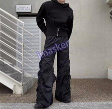 Lo último Para hombres Moda Pantalones Sueltos con Volantes Juveniles Informales Punk Gótico Pantalones Fiesta