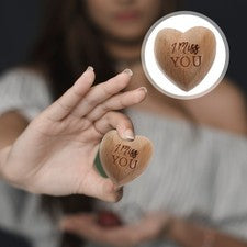 Escritorio Madera Corazón Adorno Decorativo Corazón Hogar Artificial Estatuilla Madera Corazón