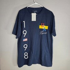 Camisa Moda Nova Para Hombres 1998 Equipo de Competición Mundial Azul Talla L Nueva Ropa de Calle