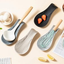 Soporte de cuchara de silicona estable aislante térmico para cucharas y utensilios de cocina