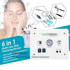 Máquina de belleza 6 en 1 Hydra Dermoabrasión Limpieza Profunda Facial Piel Peeling Spa Cuidado