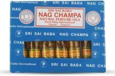 Aceite de perfume natural Sri Sai Baba Nag Champa 6 botellas spray de larga duración 3 ml cada una