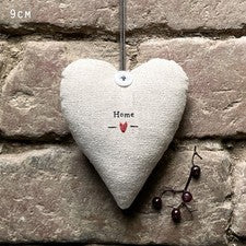 Decoración de corazón colgante de lino 'hogar' del este de la India