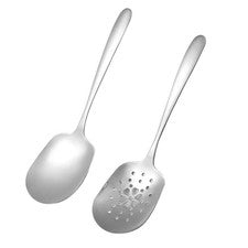 Juego de cuchara y colador cuadrado de acero inoxidable 25,3 cm para comedor en casa