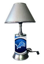 Lámpara Detroit Lions NFL Lámpara de mesa con pantalla Luz de escritorio Decoración de habitación