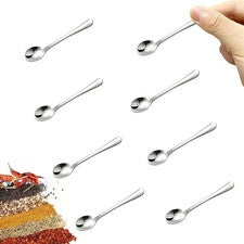 8er Set kleine Edelstahl Löffel zum Kochen und Backen Essentials