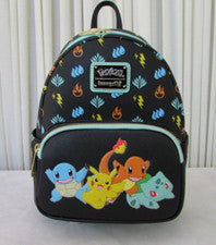 Mini Mochila Pokemon Loungefly Starters SDCC 2021 NUEVA CON ETIQUETAS