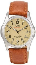 Citizen Q&Q H044-303 Reloj Solar Hombre Analógico Correa Cuero Dial Marrón