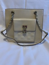 Bolso de hombro para mujer Anne Klein marrón beige