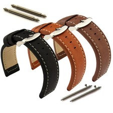 Correa de reloj de cuero genuino barra de resorte de liberación rápida 18 20 22 24 HAVANA MM