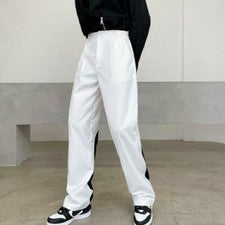 Hombres Pantalones Harén Tono Remolque Pierna Recta Pantalones Hebilla Pantorrilla Ropa de Calle Informal