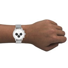 Oozoo Acero Inoxidable Unisex Reloj C10910 Análogo Cuarzo Pulsera Plata UOC10910