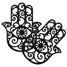 2 Piezas Malvado Colgante Mano De Hamsa Decoración De Pared Decoración Para Hogar