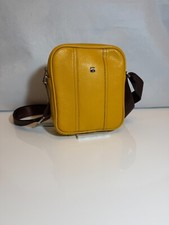 Bolso de cuero para mujer color amarillo miel azafrán