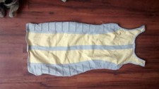 Amarillo y Gris Mujer Pequeño Wow Couture Body-Con Vestido Con Tirantes