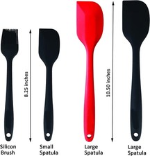 Juego de espátulas de silicona sin costuras 8 piezas utensilios de cocina fácil de limpiar