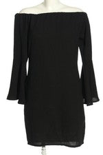 NA-KD vestido de verano sin hombros elegante business negro talla 34