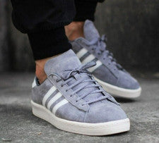 ZAPATILLAS DE GAMUZA ADIDAS ORIGINALES CAMPUS AÑOS 80 PARA HOMBRE - TODAS LAS TALLAS - GRIS/BLANCO