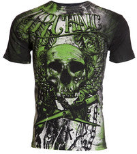Camiseta Archaic By Affliction Para Hombre CADAVEROUS Cruz Calavera Motociclista M-3XL