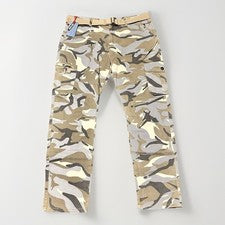 Pantalones Cinturón Táctico Para Hombre ARMOR JEANS Beige Tostado Camuflaje APILADOS 32x30 Nuevos Con Etiquetas