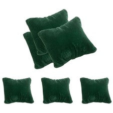 Almohada de reloj pulsera de terciopelo 6 piezas, almohada de exhibición de joyas para pulsera verde
