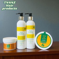 T444Z Set Cuidado del Cabello - Champú, Acondicionador, Hidratante y Alimento para el Cabello