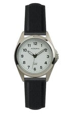 Adora Reloj Titanio > Ø 28mm Negra Pulsera de Cuero > Cierre Titanio