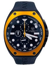 Avio Milano Super Reloj Pulsera Hombre Acero Negro Cronógrafo 44 mm Nuevo