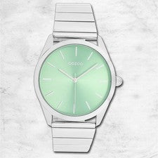 Oozoo Metal Mujeres-Hombres Reloj Análogo de Cuarzo Pulsera Plata UOC11516