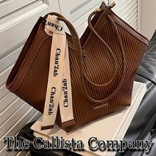 38K+ Vendido | THE CALLISTA COMPANY, BOLSO DE MANO V-TOTE DE MODA PARA MUJER (CAFÉ) ✓