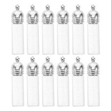 12 Pcs Essential Oil Bottle Pendant Wish Glass Vial Perfume Necklace