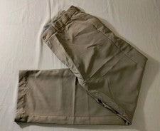 Pantalones de golf Greg Norman Attack Life marrón frente plano poliéster ⛳ 30x30 para hombre nuevos sin etiquetas