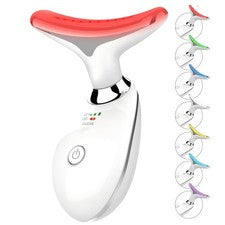 Masajeador facial cuello 7 colores terapia de luz roja cuidado facial suavizante