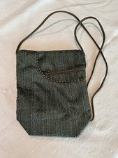 Bolso Bandolera Maruca Busy Bee en Azul Verdoso con 2 Bolsillos Exteriores Estilo Boho