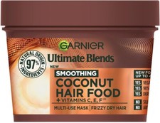 Mascarilla de tratamiento capilar Garnier Hair Food 3 en 1 suaviza y nutre el coco 400 ml