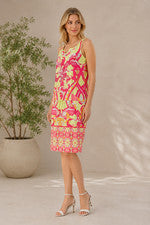Vestido MISSY "Pink Limelight" - pedrería y brillo - verano destacado - NUEVO
