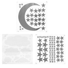 3 Hojas Hogar Decoración Pared Decoración para Dormitorio Luna Estrella Pegatinas Podría