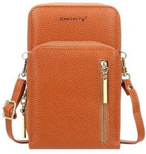 Bandolera Mujer - Práctica y Elegante - Mini Bolso Marrón - De Moda
