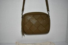 Bolso Bandolera HOBO Renny Tejido Ancho Cuero en Musgo #816 SH-51056 NUEVO CON ETIQUETAS