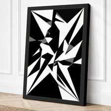 Fragmentos radiantes impresión geométrica en lienzo arte de pared decoración del hogar listo para colgar