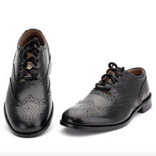 Tradicional Clásico Negro Ghillie Brogue - Zapatos Kilt Duraderos y Cómodos