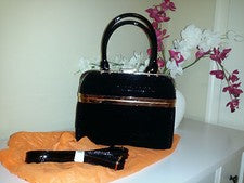 Nuevo con etiquetas Bolso de Mano Ace Fashion Estrás Estilo Cartera: HD2528 Negro/Dorado Abierto
