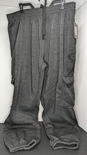 Pantalones deportivos Above the Rim para hombre 3XL estilo 91248 gris jaspeado carbón con puños NUEVO