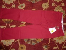 Pantalones chinos informales de algodón rojo Bordaeux ajustados para hombre Lacoste W30 L32 nuevos 89 $