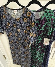 Vestido Lularoe Para Mujer XS y S Lote De 2 Vestidos Estilo Julia Floral Geométrico Nuevo Con Etiquetas
