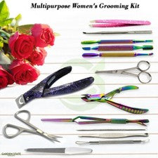 Kit de manicura para el cuidado de uñas acrílico para mujeres kit de aseo facial, cutícula